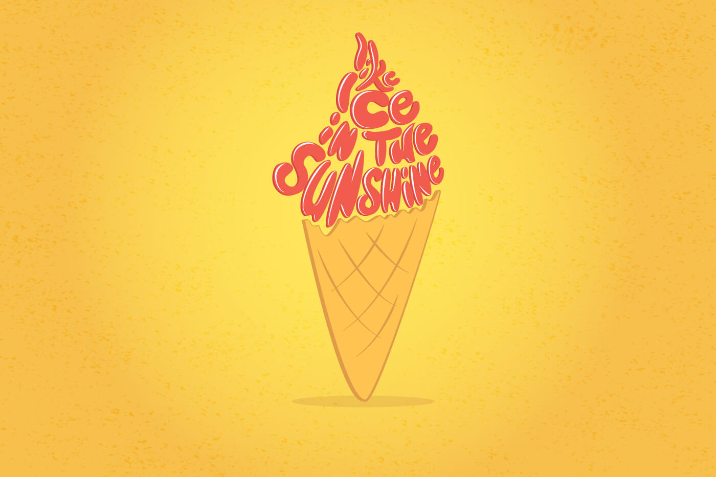 Illustration mit Lettering "Like Ice in the sunshine"